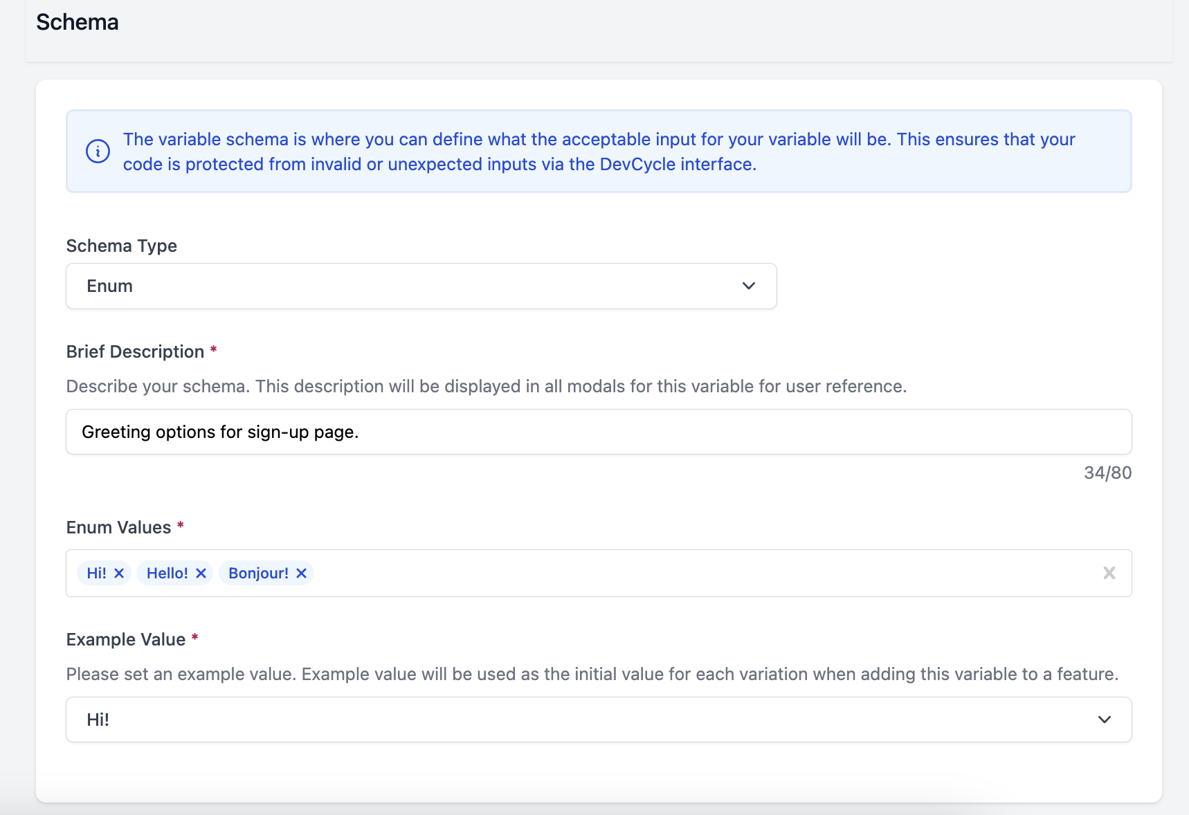 Enum Schema Example